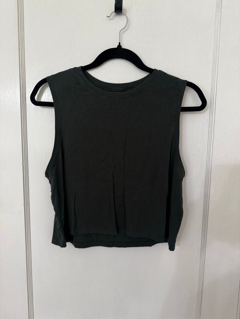 Splits59 cropped hunter green tank top